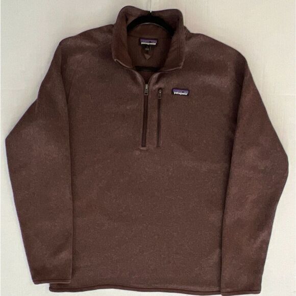 Patagonia Mens Sz Large Brown 1/4 Zip Better Sweater Fleece Jacket NWOT - Picture 3 of 8